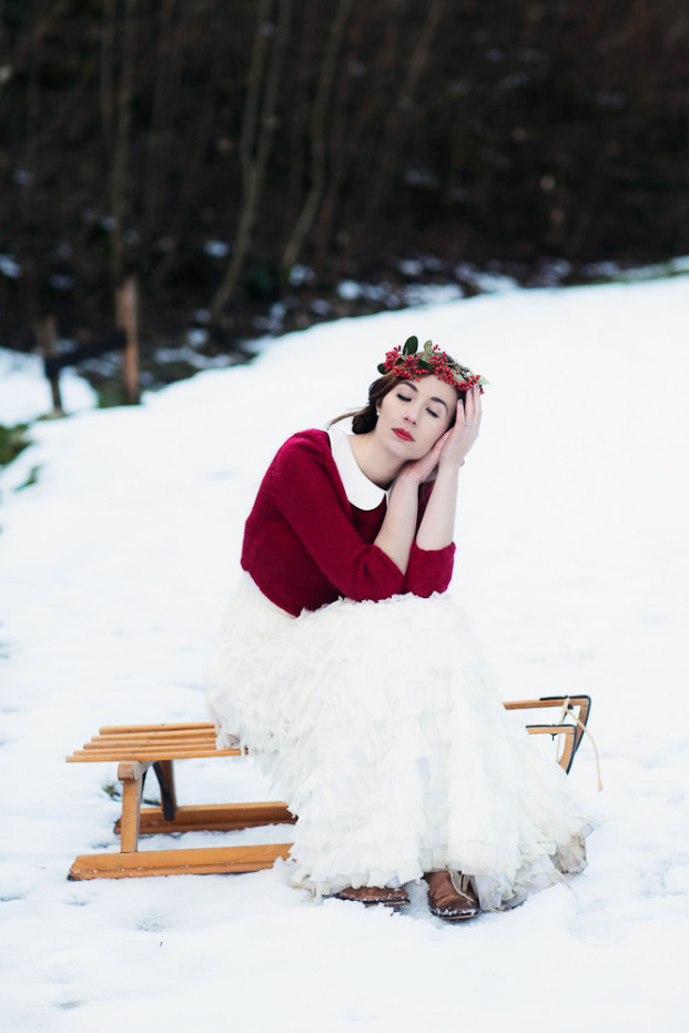 ©Amandine Crochet - Un pique nique dans la neige - Majenia - La mariee aux pieds nus