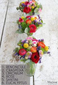 Bouquet de mariee multicolore par Madame Artisan fleuriste - La mariee aux pieds nus