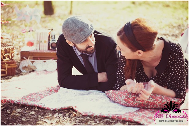 ©Béatrice de Guigné / séance engagement pique nique rétro