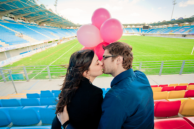 ©Elena Fleutiaux / Séance engagement au stade de rugby de Perpignan