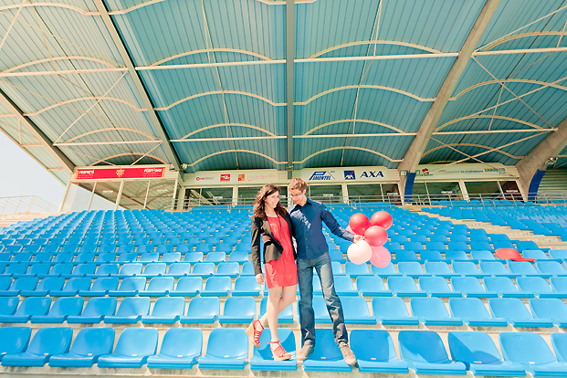 ©Elena Fleutiaux / Séance engagement au stade de rugby de Perpignan