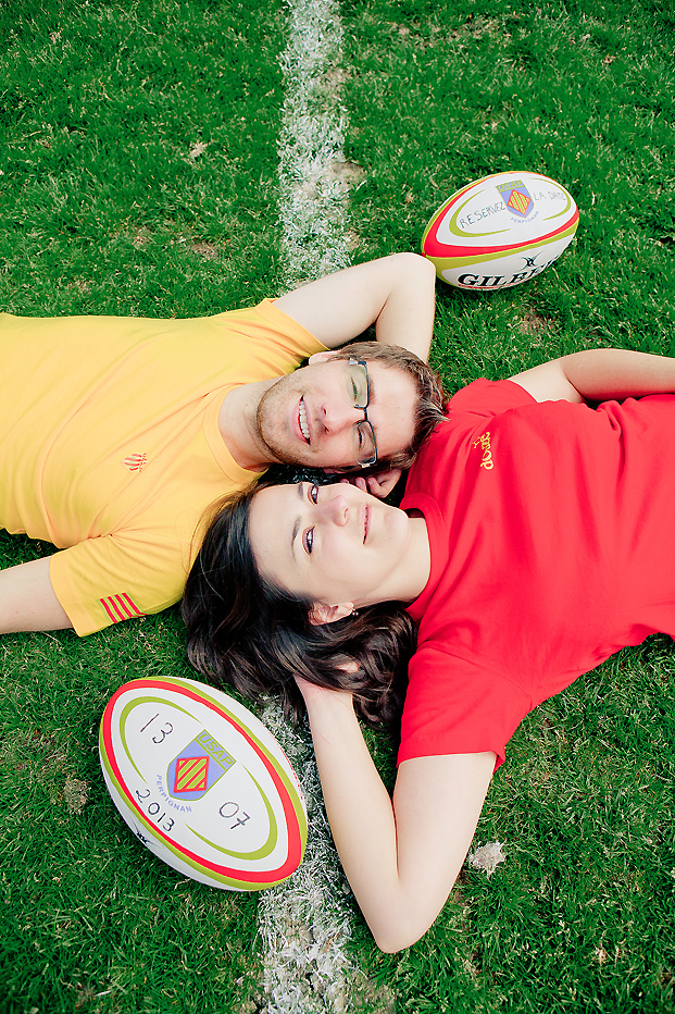 ©Elena Fleutiaux / Séance engagement au stade de rugby de Perpignan