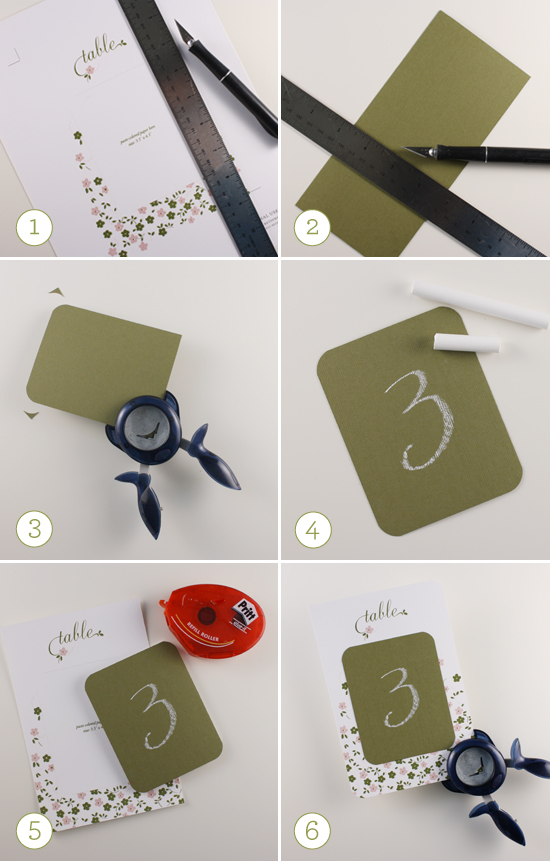 DIY, des numéros de table façon ardoise