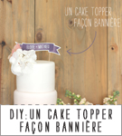 Do-It-Yourself-La mariee aux pieds nus-cake topper banniere
