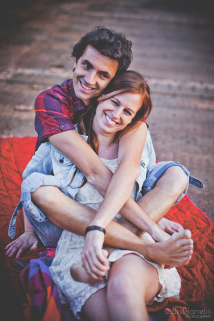 ©Celine Hamelin - Seance engagement a bicyclette - La mariee aux pieds nus