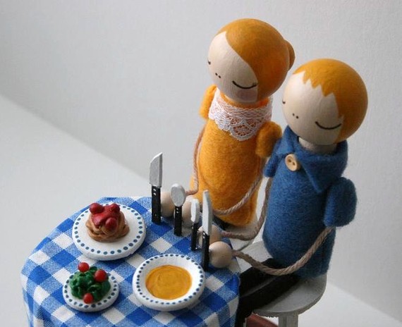 caketopper La mariee aux pieds nus