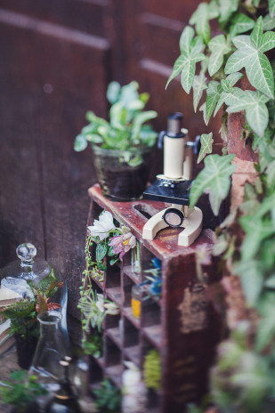 ©Marion Heurteboust - Shooting d'inspiration - Cabinet de curiosites botaniques - La mariee aux pieds nus