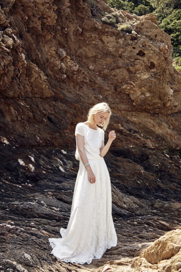 Robes de mariée Elise Hameau - Collection 2016 - La mariée aux pieds nus - Photo : Thierry Lebraly