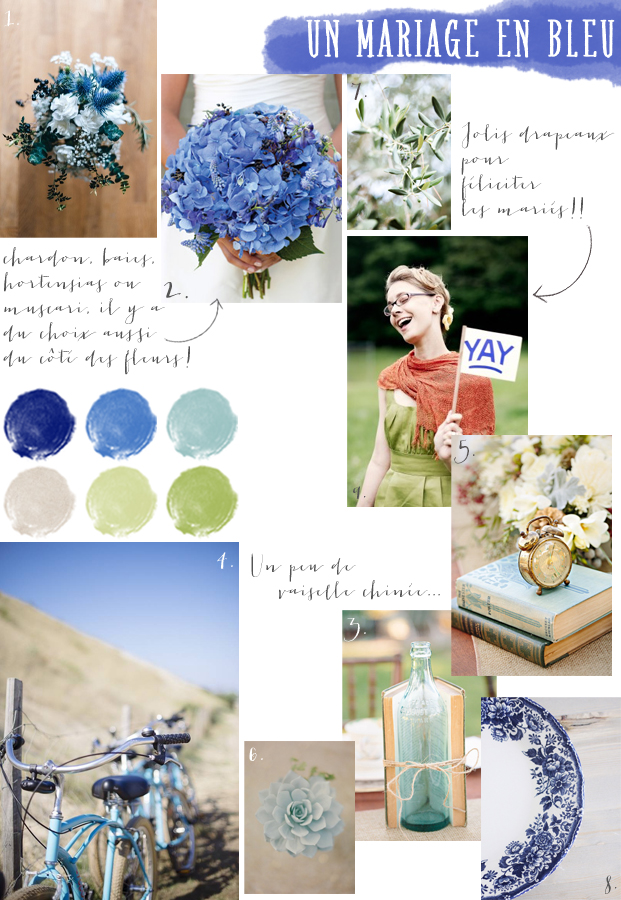 ©La mariee aux pieds nus - Carnet d inspiration - mariage en bleu