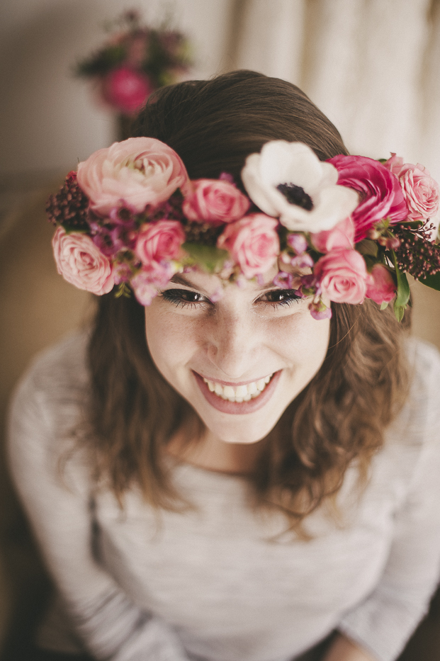 Bandeau floral, couronne de fleurs, pour bébé / nouveau-né