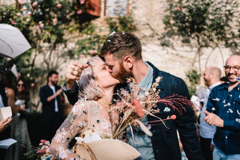 Un mariage rock et décontracté en Dordogne - Photographe : Chloé Lapeyssonnie - Blog mariage : La mariée aux pieds nus