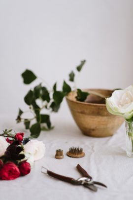 Chloe Lapeyssonnie - DiY - Un centre de table carmin esprit jardin - La mariee aux pieds nus