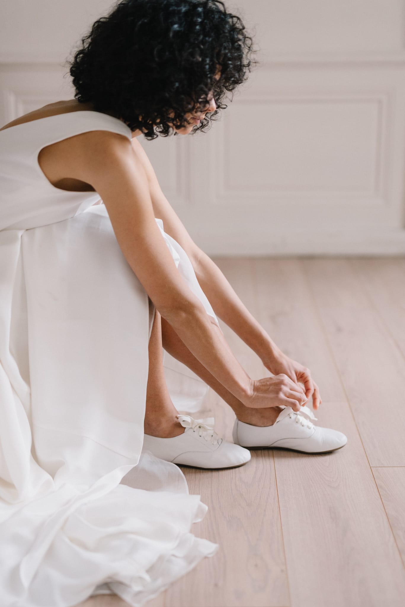 La mariée aux top pieds nu chaussures