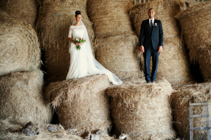 mariage champetre botte de paille