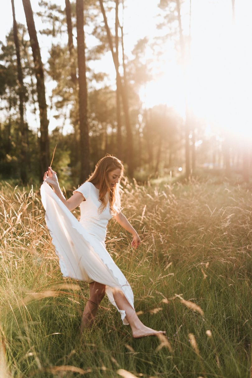 Un mariage simple et décontracté dans les Landes - Photographe : Chloé Lapeyssonnie - Blog mariage : La mariée aux pieds nus