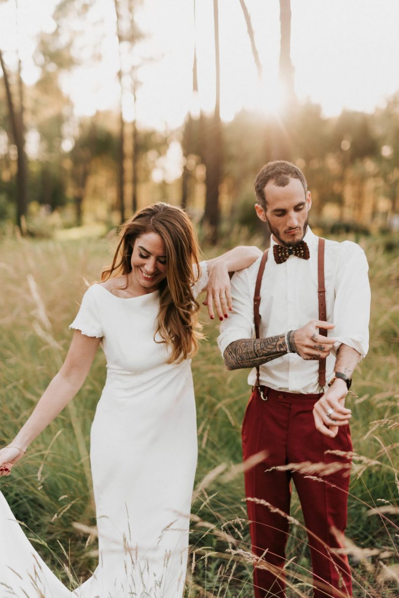 Un mariage simple et décontracté dans les Landes - Photographe : Chloé Lapeyssonnie - Blog mariage : La mariée aux pieds nus