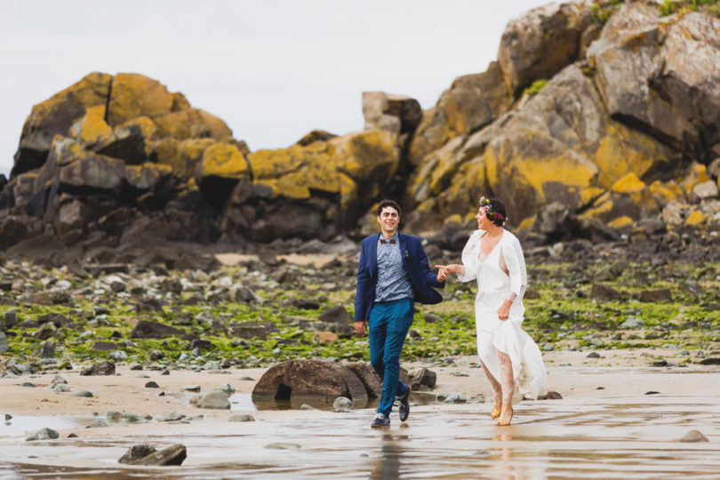 Annie Gozard - Un mariage joyeux et colore en Bretagne au chateau du Bienassis - La mariee aux pieds nus