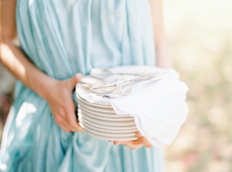 Une mariée en bleu - Shooting éditorial - La mariée aux pieds nus - Photographie et Stylisme : Brancoprata