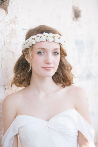 Alex Tome - La mariee aux pieds nus - English Garden - Accessoires de mariée - Headband de mariée à fleurs - Rosie