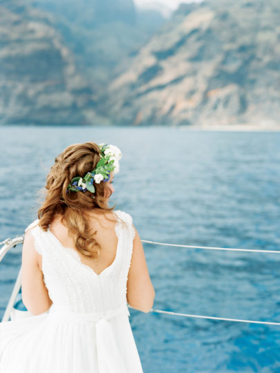 Ksenia Milushkina - Un mariage en bleu sur l'ile de Tenerife - Iles canaries - La mariée aux pieds nus