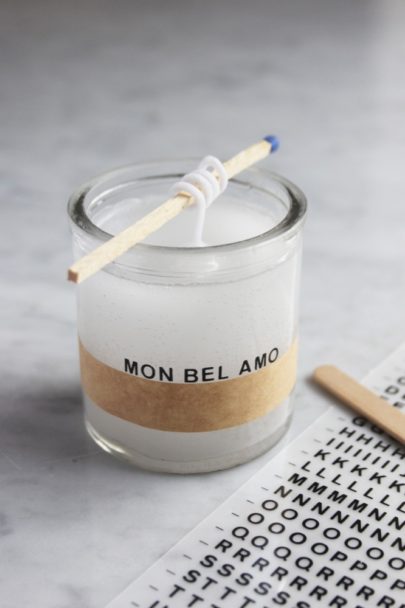 La mariee aux pieds nus - Do it yourself - Une bougie a offrir a son amoureux pour la saint Valentin