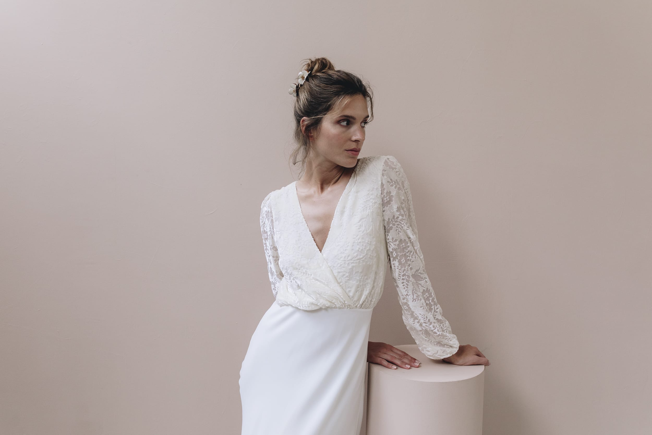 Anne de Lafforest - Robes de mariée - Collection 2021 - Photos : Aude Lemaitre - Blog mariage : La mariée aux pieds nus