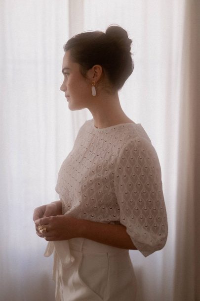 Anne de Lafforest - Robes de mariée - Collection mariage civil 2024 - Photos : Lika Banshoya - Blog mariage : La mariée aux pieds nus