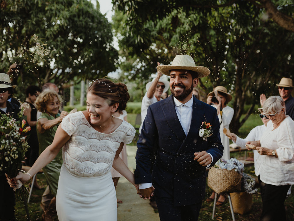 Un mariage vegetal et colore a La Reunion