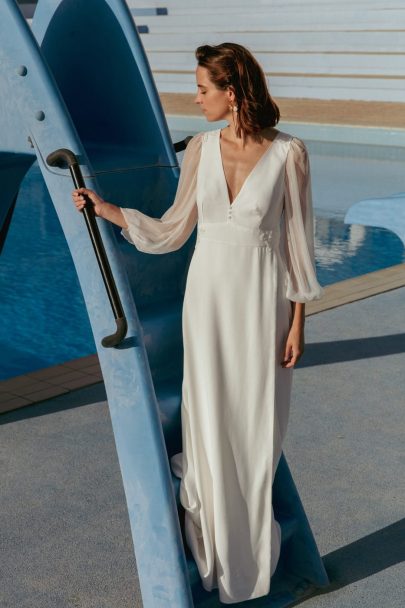 Céline de Monicault - Robes de mariée - Collection 2022 - Photos : Faustine Martin - Blog mariage : La mariée aux pieds nus