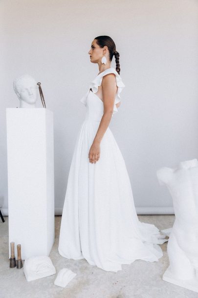 Céline Ménard - Robes de mariée - Collection 2026 - Photos : Mathilde B - Blog mariage : La mariée aux pieds nus