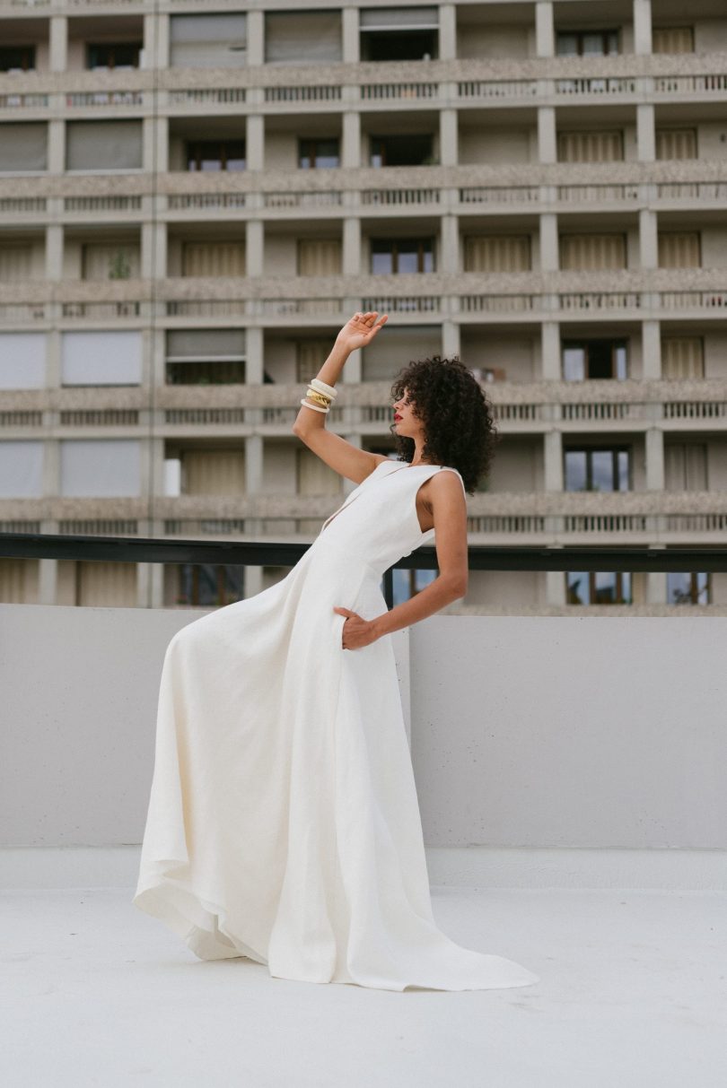 Clémentine Iacono - Robes de mariée - Collection 2021 - Photos : Chloé Lapeyssonnie - Blog mariage : La mariée aux pieds nus