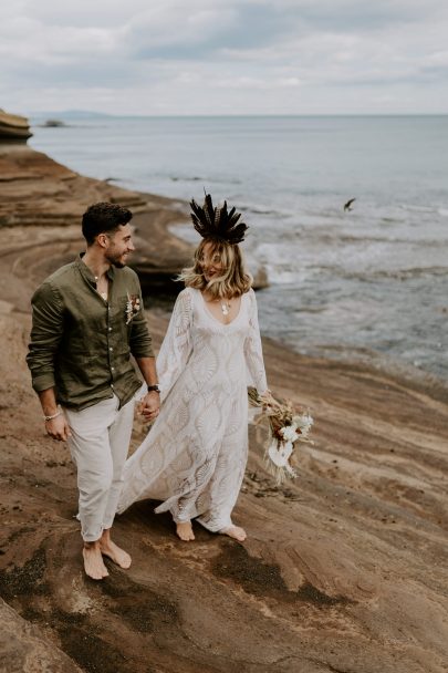 Un elopement sur la plage - Photos : Bel Esprit - Blog mariage : La mariée aux pieds nus