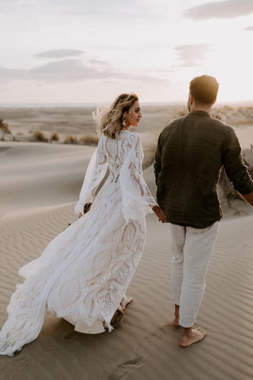 Organiser un mariage en petit comité - Un elopement sur la plage - Photos : Bel Esprit - Blog mariage : La mariée aux pieds nus