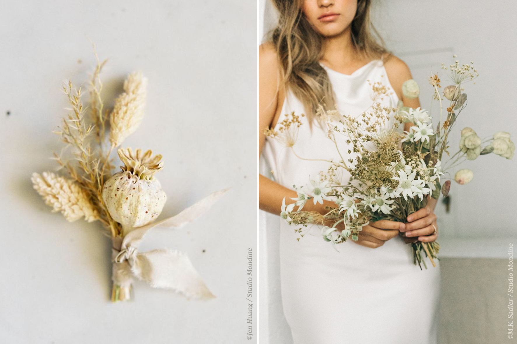 Incorporer des fleurs séchées dans la décoration de votre mariage - Blog  mariage La mariée aux pieds nus - la mariee aux pieds nus