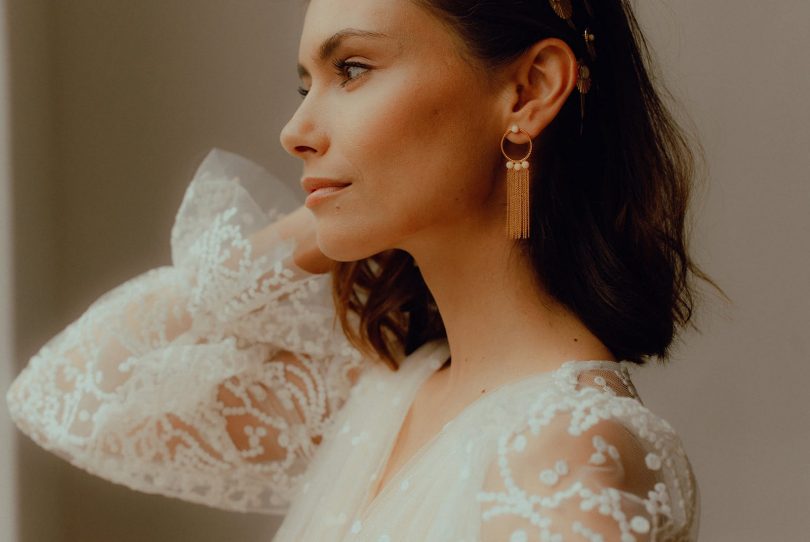 La chambre blanche - Accessoires et bijoux de mariée - Collection 2020 - Photos : Vanessa Madec - Blog mariage : La mariée aux pieds