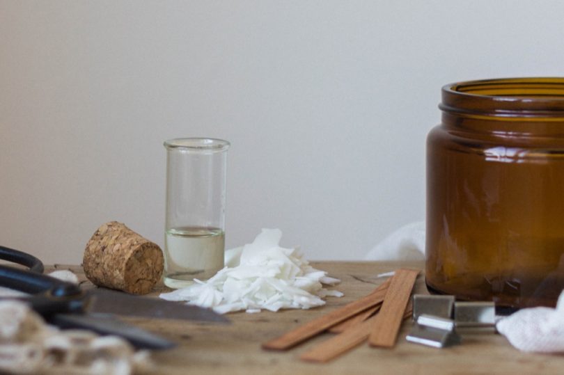 Mèche bougie en bois tube