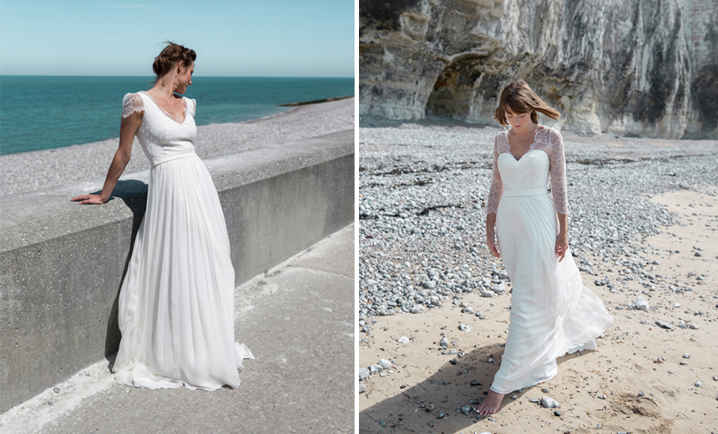 Elodie Michaud - Robes de mariée - Collection 2018 - Blog mariage : La mariée aux pieds nus