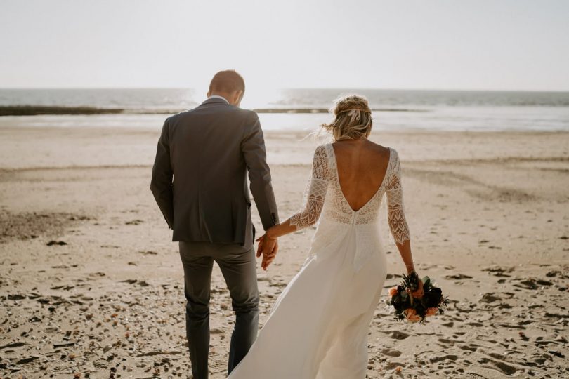 Un mariage bohème en petit comité dans la baie du Mont Saint Michel - Photos : Dorothée Buteau - Blog mariage : La mariée aux pieds nus