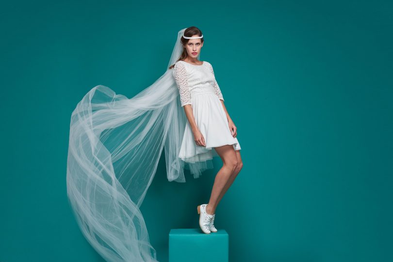 Maison Floret - Robes de mariée - collection Civil - Le Vestiaire - Blog mariage : La mariée aux pieds nus