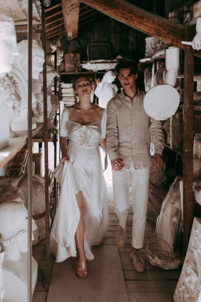 Un mariage inspiré par un atelier d'artiste - Photos : Julie Blin - Blog mariage : La mariée aux pieds nus