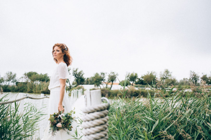 Un mariage en Camargue - Inspiration - Un shooting à découvrir sur le blog mariage www.lamarieeauxpiedsnus.com - Photos : Ingrid Lepan - Robe : Stephanie Wolff - Organisation : Daylove Event