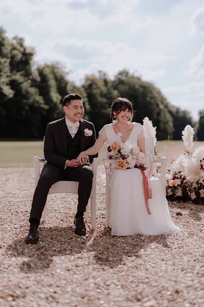 Un mariage élégant au Château de Dangu en Normandie - Photos : Lika Banshoya - Blog mariage : La mariée aux pieds nus