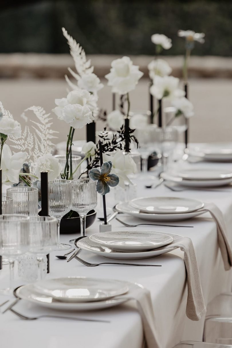 Un mariage élégant en noir et blanc au Domaine Walbaum - Photos : Gwen Dumoulin - Blog mariage : La mariée aux pieds nus