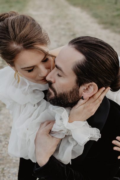 Un mariage élégant en noir et blanc au Domaine Walbaum - Photos : Gwen Dumoulin - Blog mariage : La mariée aux pieds nus