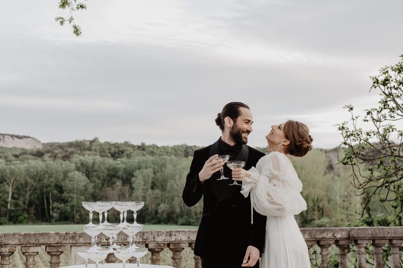 Un mariage élégant en noir et blanc au Domaine Walbaum - Photos : Gwen Dumoulin - Blog mariage : La mariée aux pieds nus