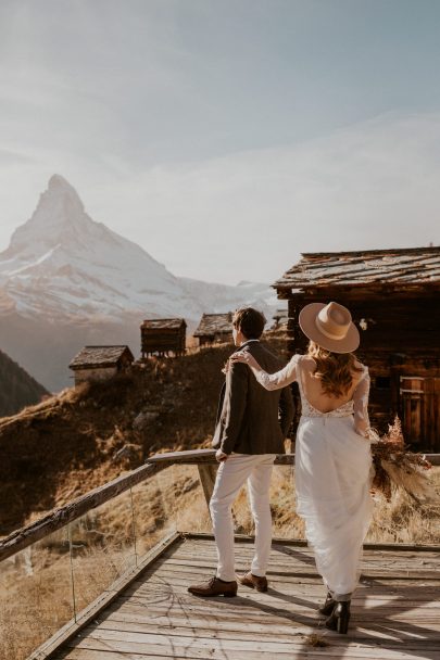 Un elopement bohème à Zermatt en Suisse - Photos : Cécilia Hofer - Blog mariage : La mariée aux pieds nus