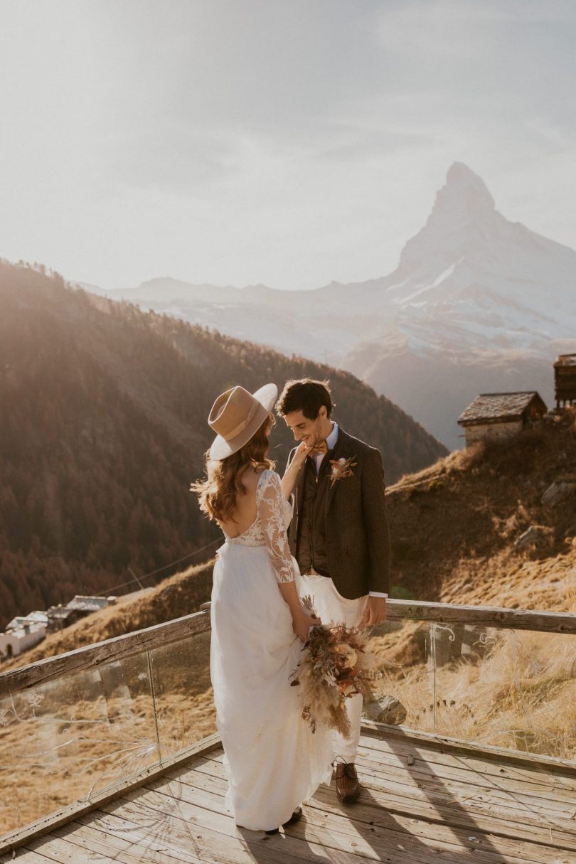 Un elopement bohème à Zermatt en Suisse - Photos : Cécilia Hofer - Blog mariage : La mariée aux pieds nus