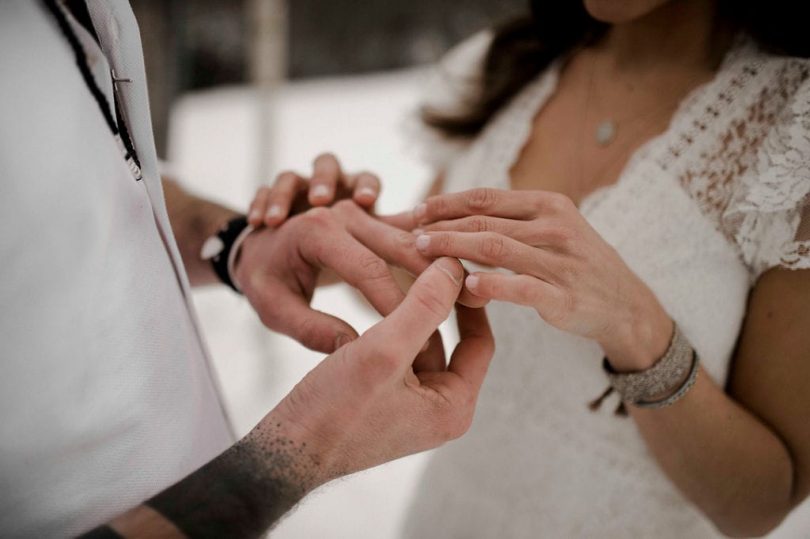 Un elopement bohème en hiver dans la neige - Photos : Solveig et Ronan - Blog mariage : La mariée aux pieds nus