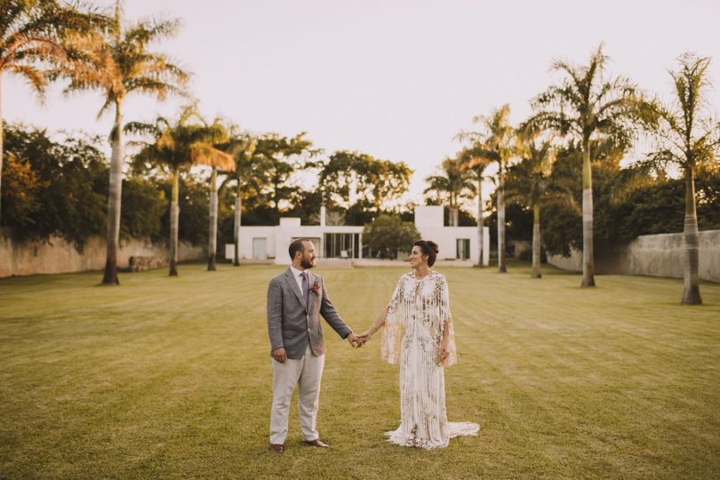 Un mariage dans une hacienda au Mexique - Photos : Jérémy Boyer - Robe : Rue de Seine - Blog mariage : La mariée aux pieds nus