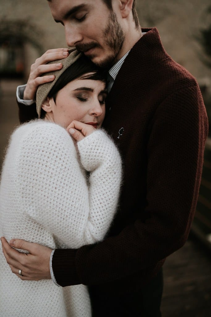 Un mariage éco-responsable en hiver - Photographe : Aurélien Bretonnière - Blog mariage : La mariée aux pieds nus